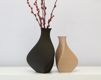 MUJI Vase For Dried Flowers - Eco Friendly Home Decor From Recycled Wood - Baby & Pet Safe Vase - Minimalist Design - Gift For Her Or Him