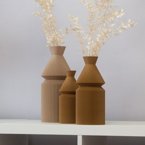 Vase UKKU pour fleurs séchées Décoration intérieure écologique à partir de bois recyclé Vase sans danger pour bébés et animaux de compagnie Design minimaliste Cadeau pour elle ou lui image 2