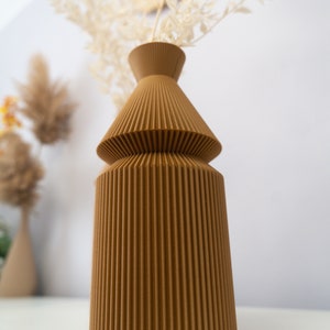 Vase UKKU pour fleurs séchées Décoration intérieure écologique à partir de bois recyclé Vase sans danger pour bébés et animaux de compagnie Design minimaliste Cadeau pour elle ou lui image 7