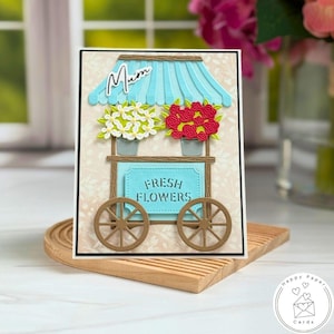 Handmade Floral Greeting Card | Birthday | Mother's Day | A2 Size | Blank Inside