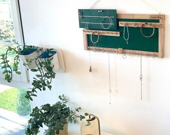 Jewelry Organizer Holder for the Wall XL, made of wood in many colors