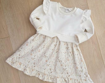 Taufkleid, Taufoutfit, Taufe, Geburtstagskleid, Outfit 1. Geburtstag, Hochzeitsoutfit, Kleid mit Rüschen, Sommerkleid, Fotoshooting, weiß