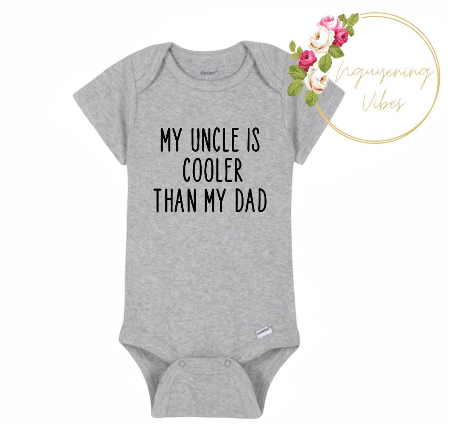 My Uncle is Cooler Than My Dad Organic Baby Clothes Unisex - Etsy