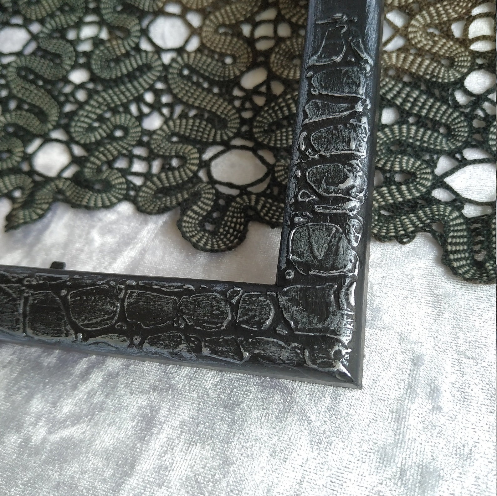 Black gothic wooden frames 5x7 inches photo gothic birthday Etsy