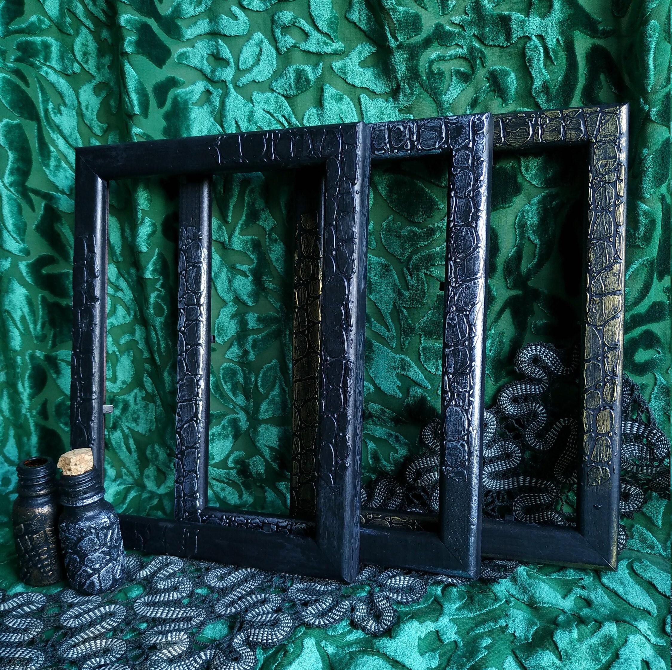 Black gothic wooden frames 5x7 inches photo gothic birthday Etsy