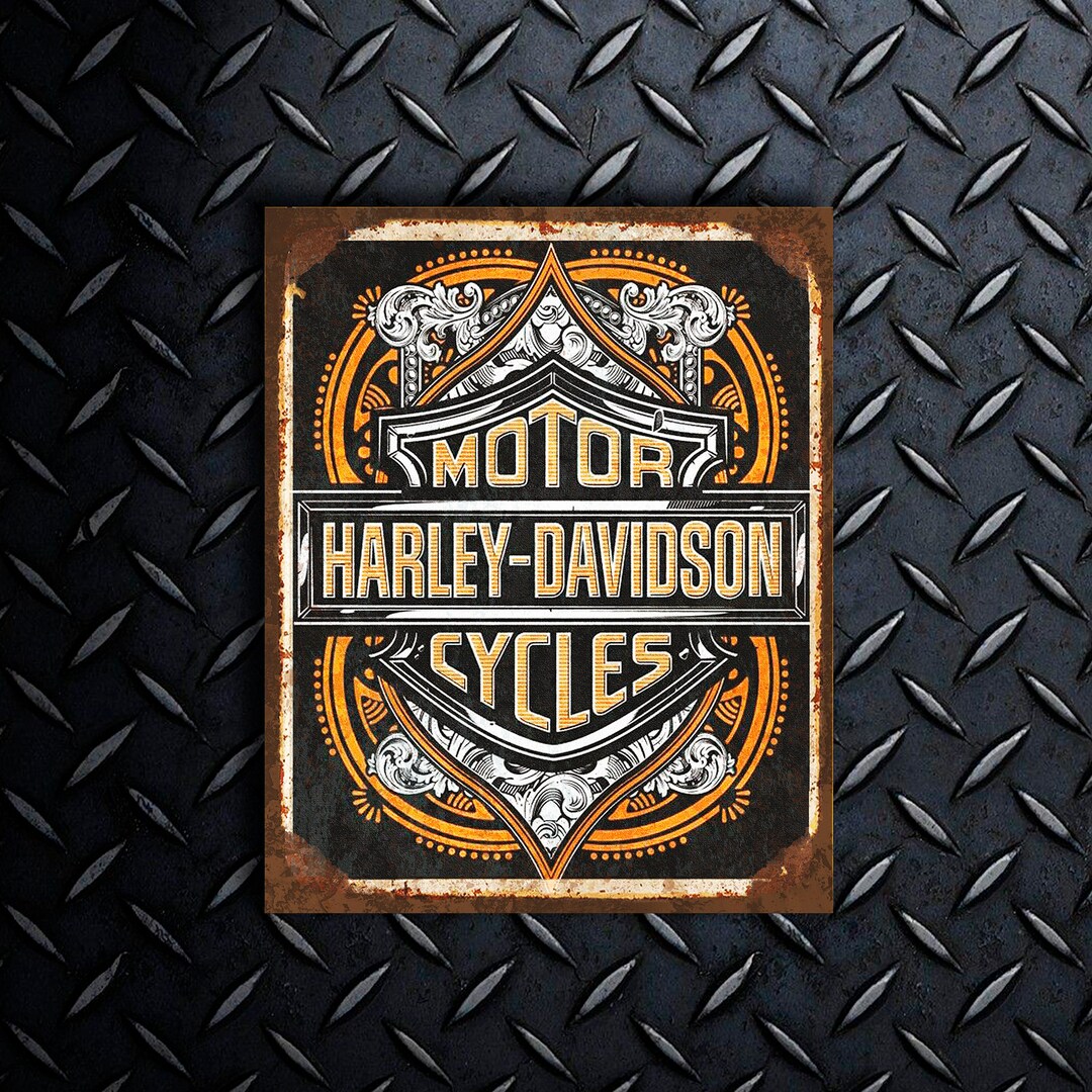 Harley-davidson Sign Harley Davidson Garage Signs Garage Sign - Etsy