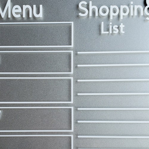 Dry Erase Menu Board for the Refrigerator Menu Etsy