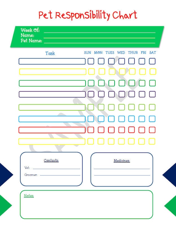 Pet Responsibility Chart