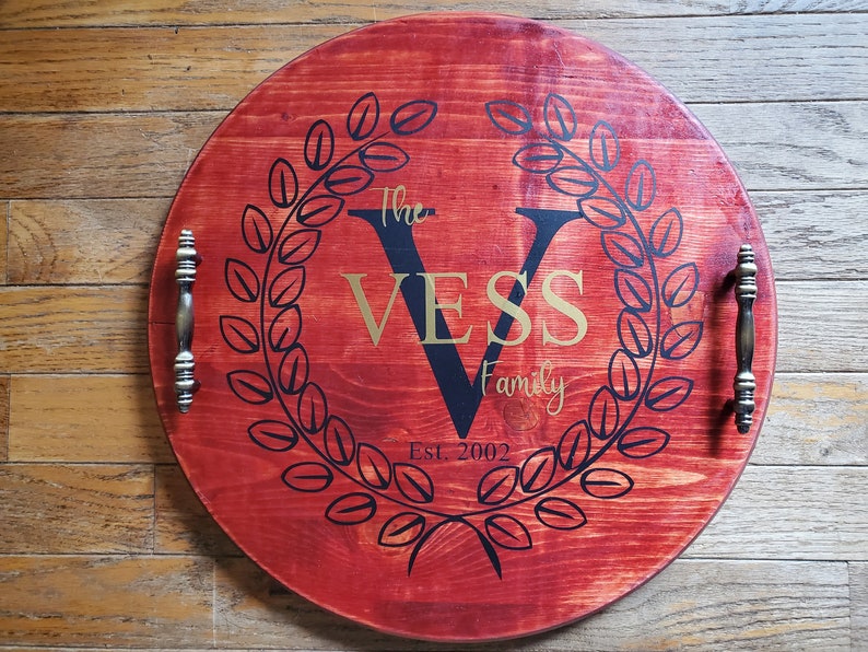 Customized Serving Tray Home Decor Last Name Family Etsy