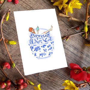 Carte Fée dans une tasse