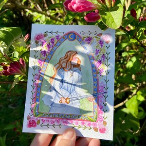 Carte Baptême adulte Femme guerrière