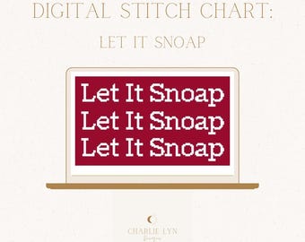 Let It Snoap Needlepoint Chart: Christmas Theme Park Pattern (Digital Download)