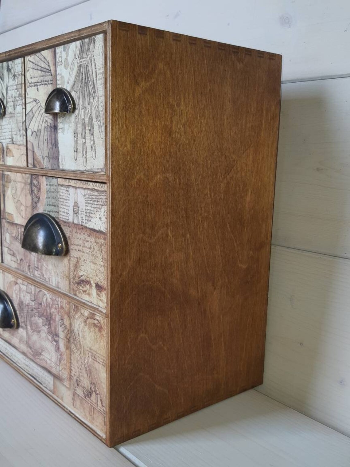 Leonardo Da Vinci Mini Kommode Holzladenkiste Schreibtisch | Etsy