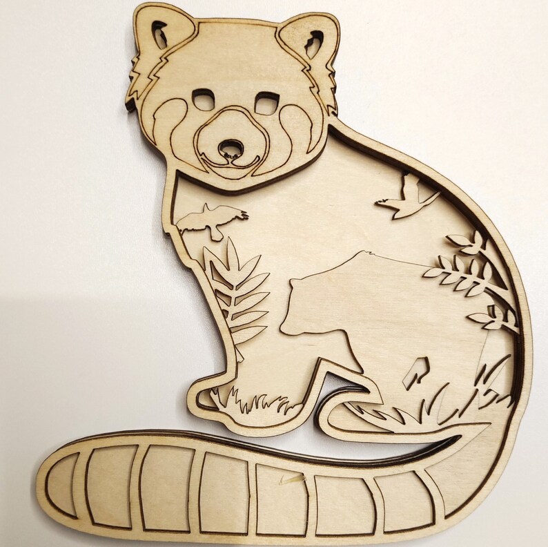 Red Panda Laser Cut Butterfly Svg Vector Red Panda Cnc Router Cut Files ...