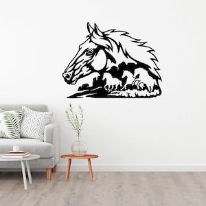 Horse SVG Dxf Files Horse Laser Cut Horse File For Cricut Horse Metal Wall Art Horse Cnc Project Horse Vector Cut