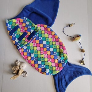 Mermaid Baby Swaddle Sack, Rainbow Baby Wrap, Mermaid Baby Gift