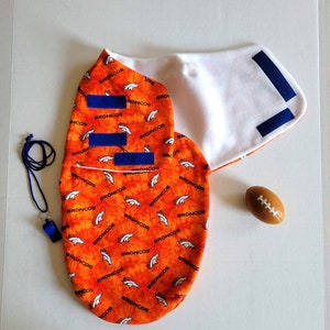 Saco de fraldas para bebês do Denver Broncos, manta para bebês, presente para bebês do Denver Broncos