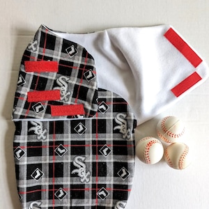 Chicago White Sox Baby Swaddle Sack, Baby Wrap, Chicago White Sox Baby Gift image 1