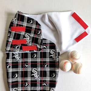 Chicago White Sox Baby Swaddle Sack, Baby Wrap, Chicago White Sox Baby Gift image 1