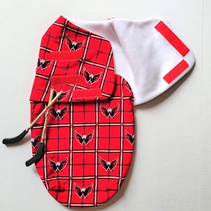 Saco de fraldas para bebê do Washington Capitals, manta para bebê, presente para bebê do Washington Capitals