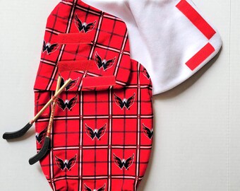 Washington Capitals Baby Swaddle Sack, Baby Wrap, Washington Capitals Baby Gift
