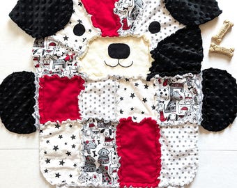 ヴィンテージ アフガン ブランケット 赤 白 黒 チェック柄 長方形