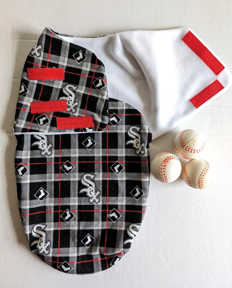 Chicago White Sox Baby Swaddle Sack, Baby Wrap, Chicago White Sox Baby Gift image 1