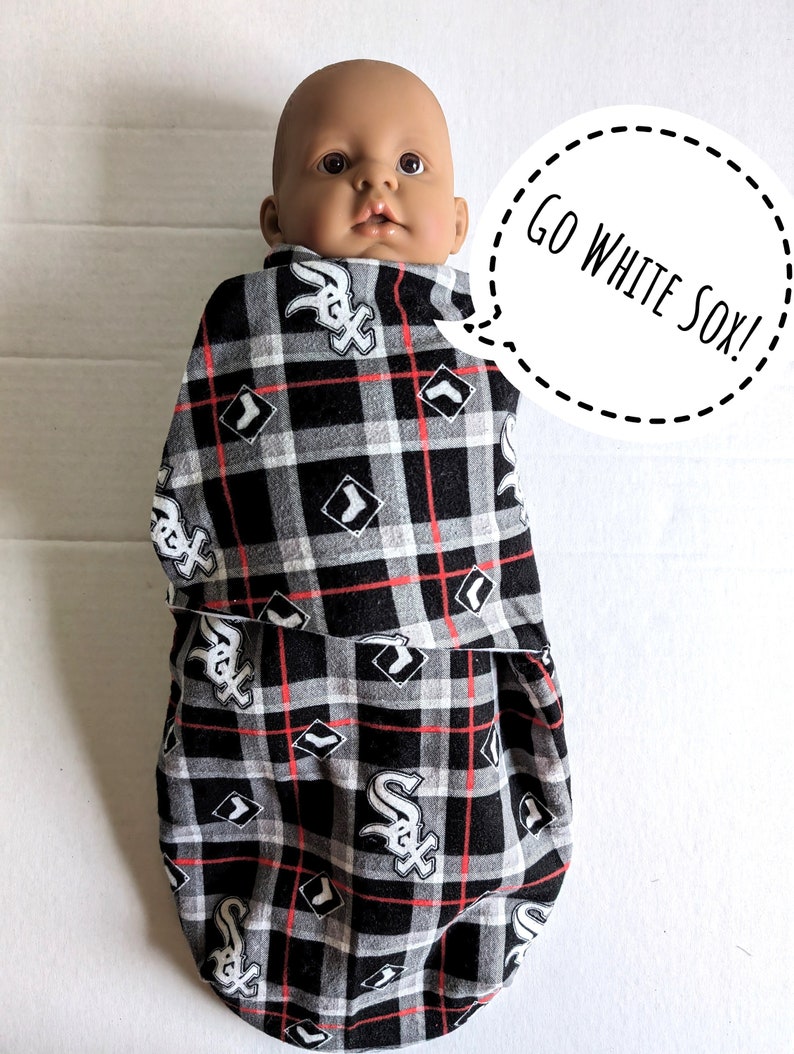 Chicago White Sox Baby Swaddle Sack, Baby Wrap, Chicago White Sox Baby Gift image 5