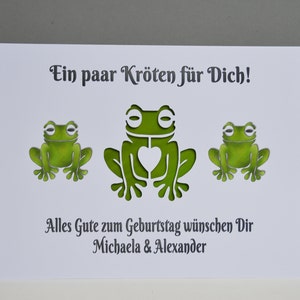 Geldgeschenk personalisiert Ein paar Kröten für Dich! DIN A4