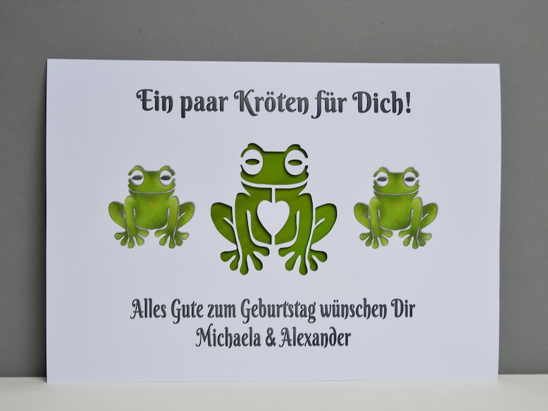Geldgeschenk personalisiert Ein paar Kröten für Dich DIN A4 Etsy