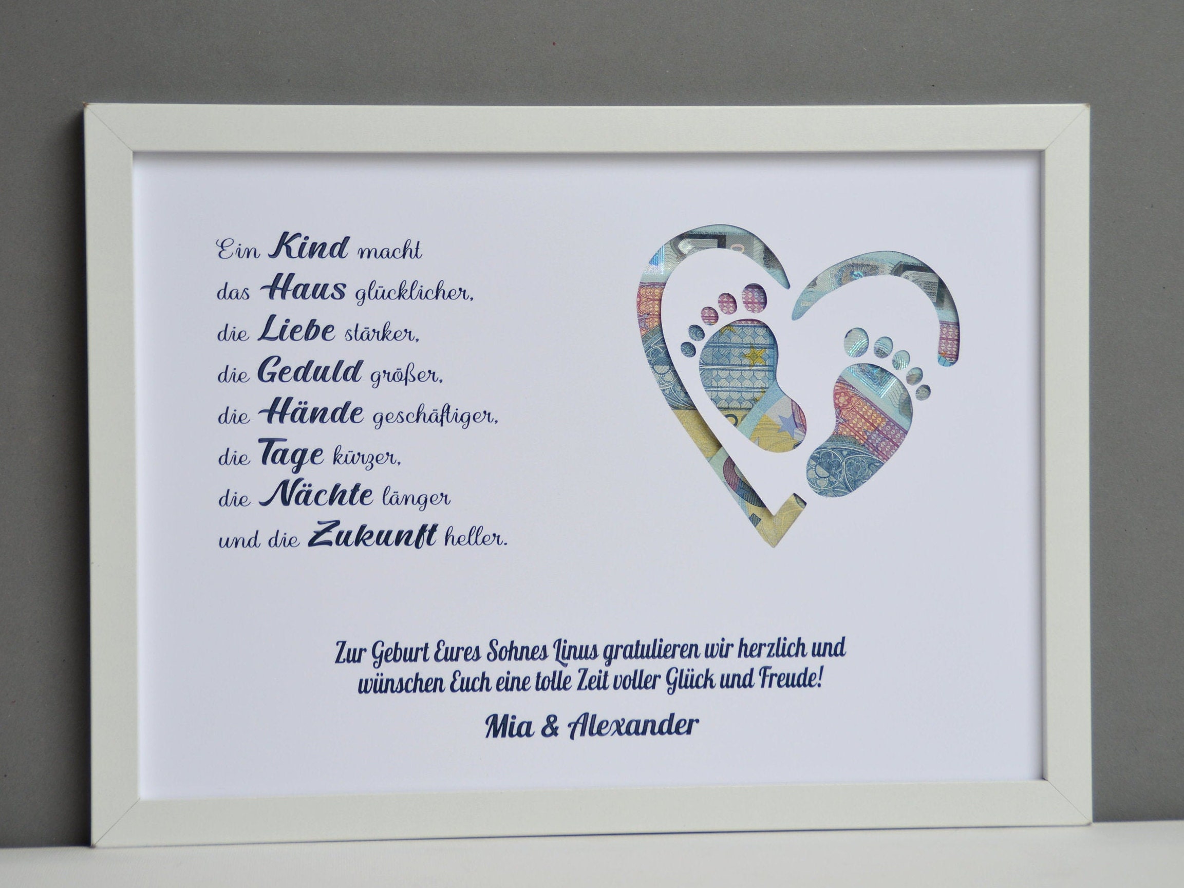 Personalisiertes Geldgeschenk Glückwünsche Geburt Baby Boy Etsy