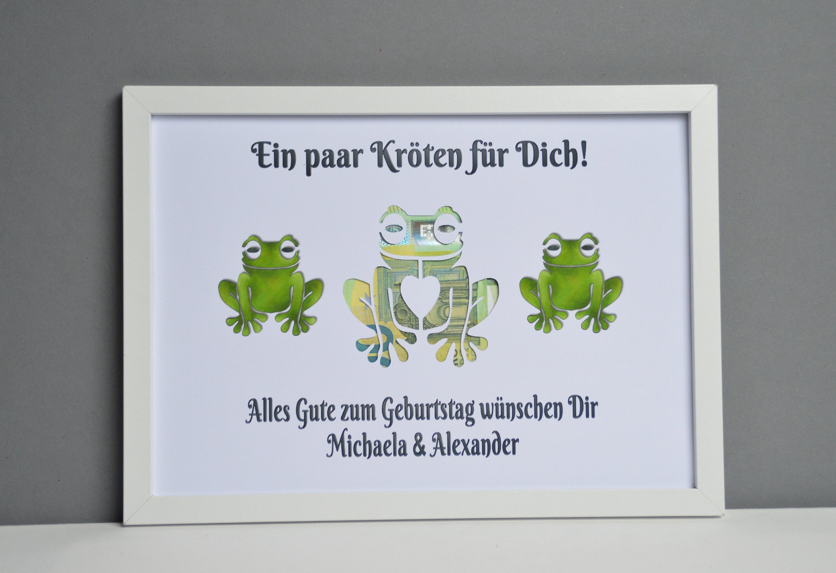 Geldgeschenk personalisiert Ein paar Kröten für Dich DIN A4 Etsy Schweiz