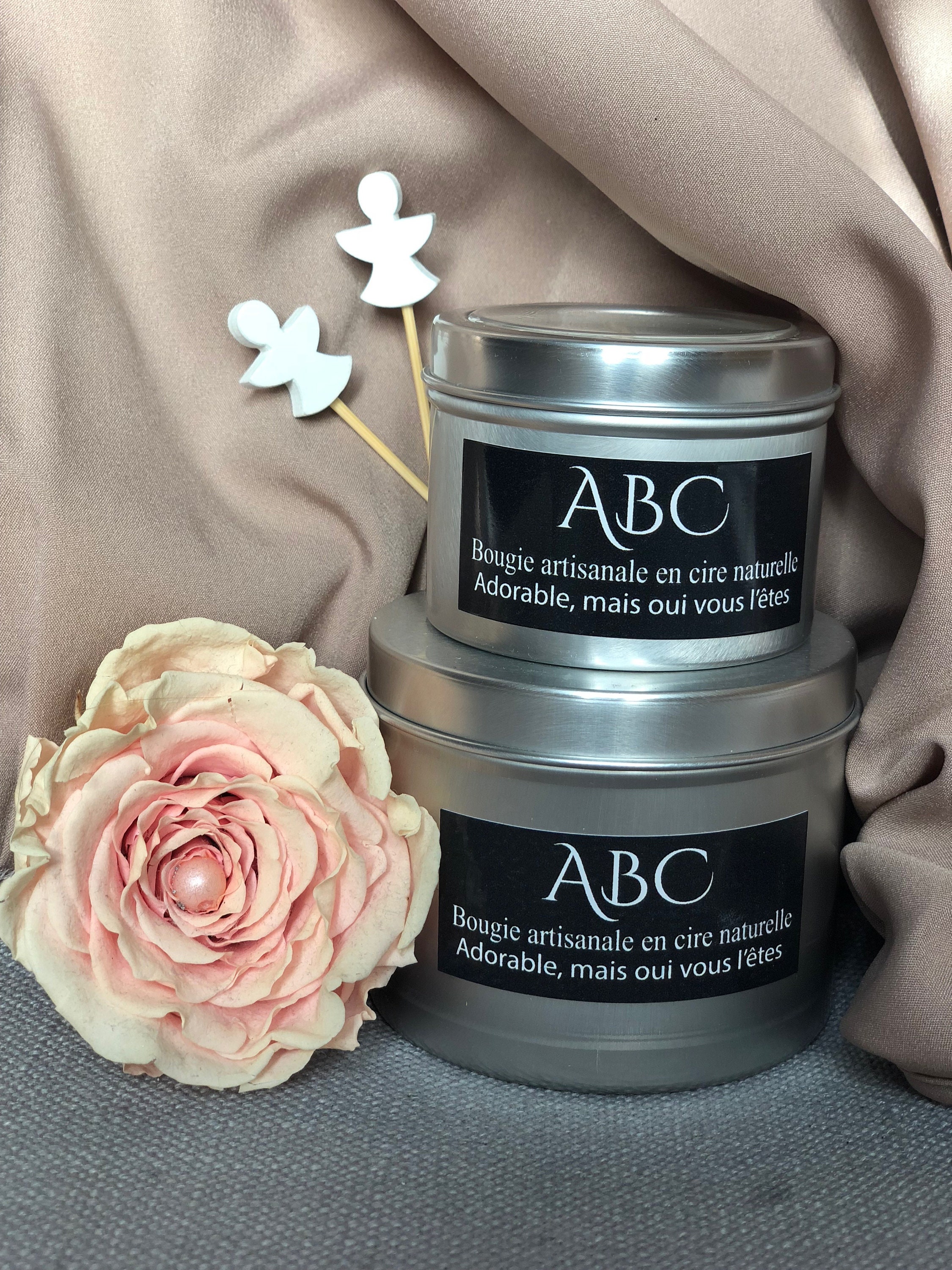 Bougie Parfumée Adorable en Cire de Soja et Parfum Grasse Fait Main