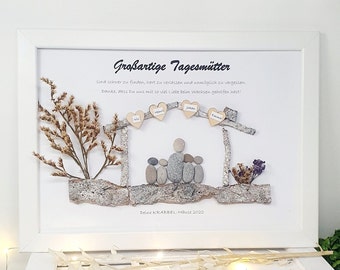 Farewell gift childminder Betreung Hort "Great..." Childminder Gift Gratitude Great Time Pebble Picture Customizable