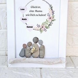 Nuovo regalo per la mamma, la nonna, la madrina, la festa della mamma, il compleanno, il testo personalizzato desiderato, l&#39;immagine decorativa in pietra Pebbleart