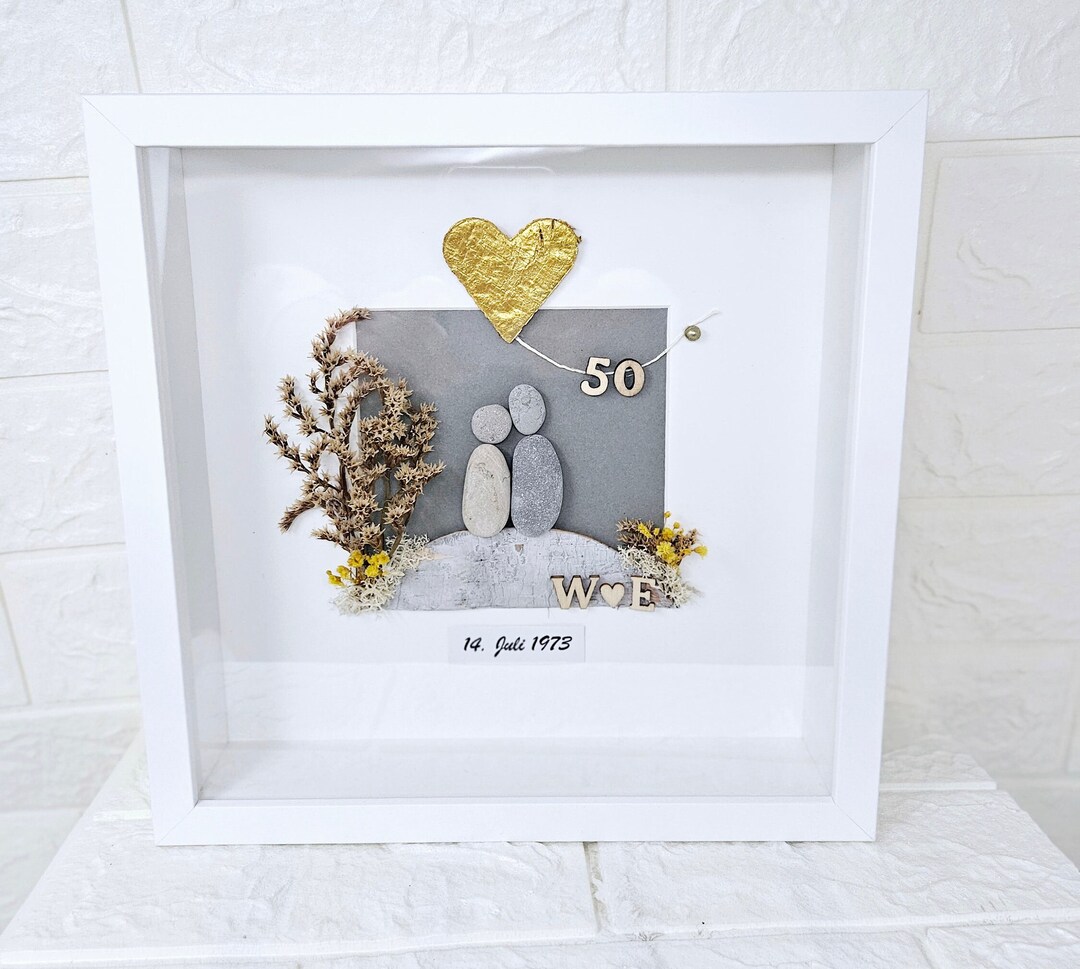 50 Hochzeitstag Selbstgemacht Geschenk Goldene Hochzeit Geschenk Goldene Hochzeit 50 Hochzeitstag Jahrestag Familienbild