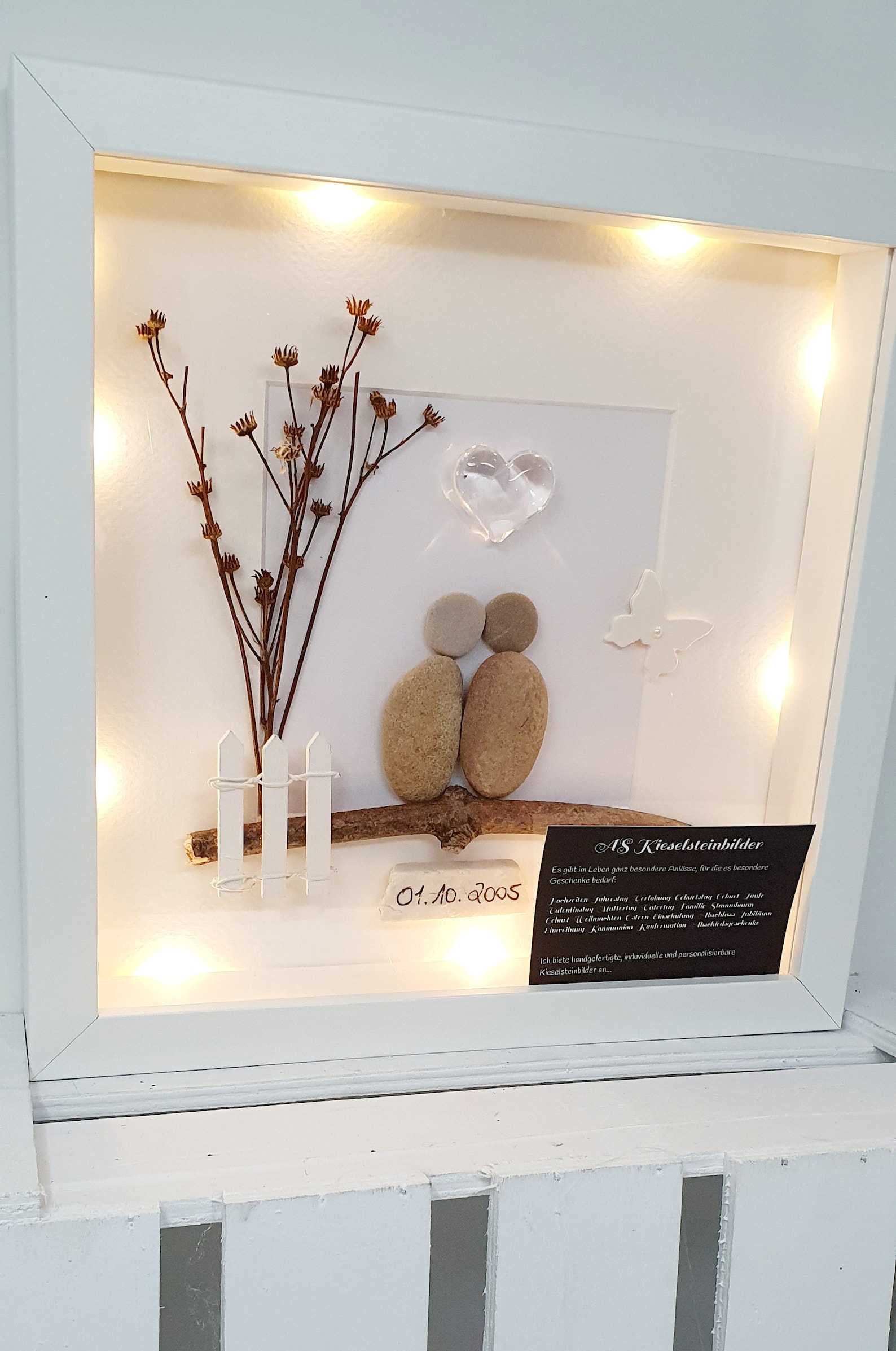 Gläserne Hochzeit 15. Hochzeitstag 15. Jahrestag Steinbild Etsy