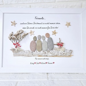 Gift Best Friend Friends Girlfriends Friendship Gratitude Christmas Gift Pebble Picture Wall Picture Personalizable