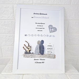 Regalo diamante boda 60 aniversario aniversario familia foto pareja guijarro piedra imagen regalo idea decoración personalizable