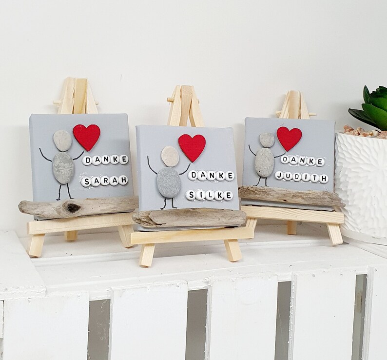 Dankeschön Danke Geschenk Abschied Steinbild Mama Papa Etsy