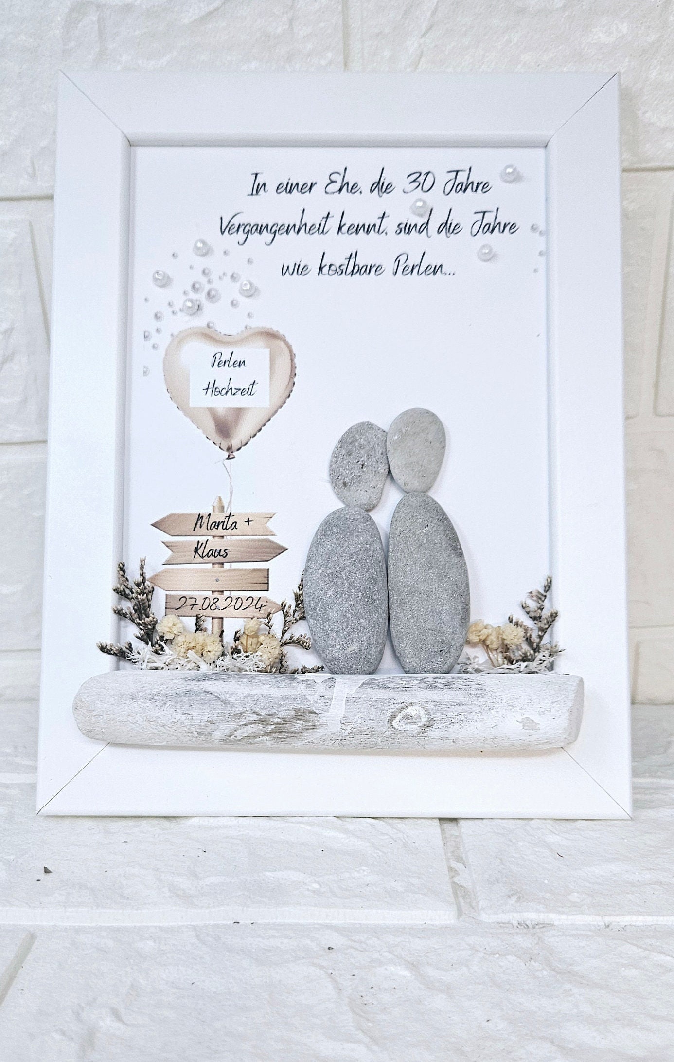 Laterne Zum 30. Hochzeitstag – Holz & Glas Mit Timer-LED, Personalisierte Jubiläumsdekoration