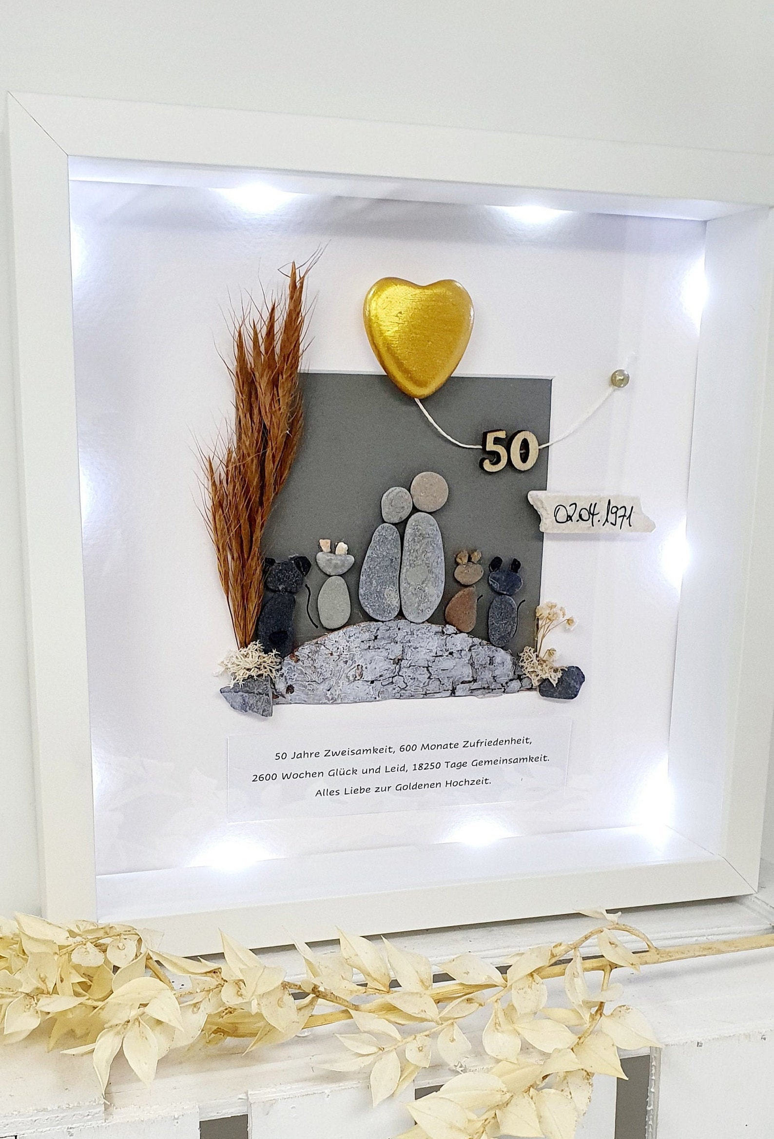 50 hochzeitstag selbstgemacht geschenk goldene hochzeit