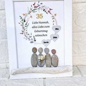 Birthday Gift Birthday Gift Mom Dad Grandma Grandpa Aunt Sister Girlfriend Desired Text Personalized Pebble Art Decoration Stone Picture