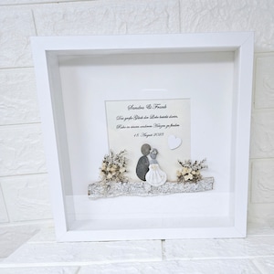 Gift wedding marriage wedding anniversary bridal couple marriage stone picture pebble stone picture pebble art picture pebble art deco personalisable