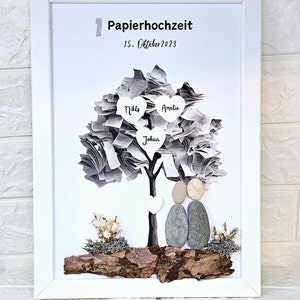 Gift Paper Wedding 1st Wedding Anniversary Family Picture Paper Wedding Pebble Picture Stone Picture Wall Decoration Personalizable
