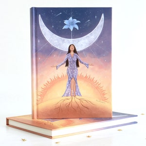 Spiritueel notitieboekje met godinnen illustratie
