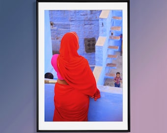 Lady in Red // Jodhpur // India // Blue City // Photograph