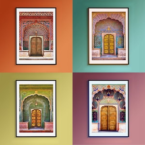 Set of 4 Downloads // Jaipur Palace Doorways // India // Jaipur // Doors // Wall Art // instant download