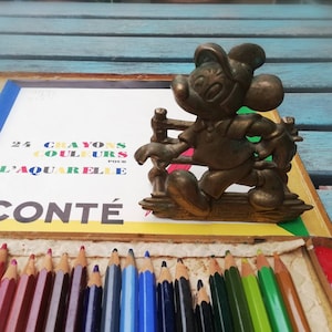 Mickey Mouse Letter-holder, Antique Brass  Napkin-holder, Walt Disney Collection