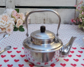 Vintage Silver-toned Swan Neck Teapot ~ Elegance in Form and Function ~ Ancient Tea Party